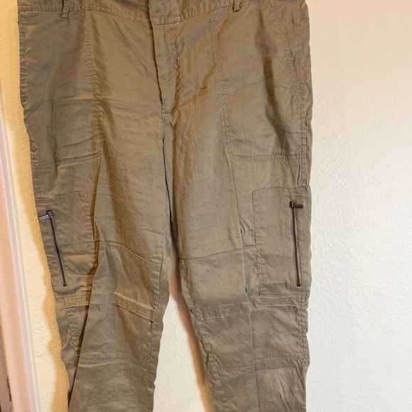 Lord & Taylor 424 Fifth Cargo Style Summer Linen Pants Size 12 - Picture 11 of 12